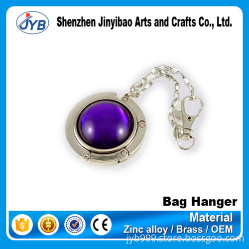 high quality magnificent design metal pearl ornament bag hanger with key chain
